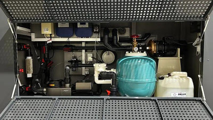 Piscina de polipropileno de 6,5 mx 2,5 m con ventana de 4 m